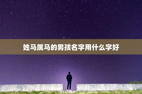 姓马属马的男孩名字用什么字好
