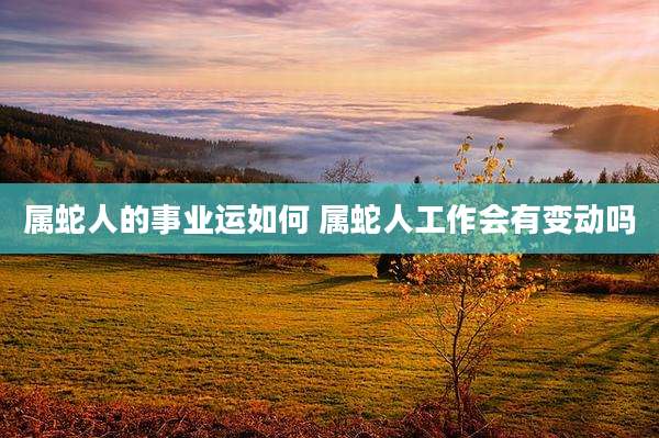 属蛇人的事业运如何 属蛇人工作会有变动吗