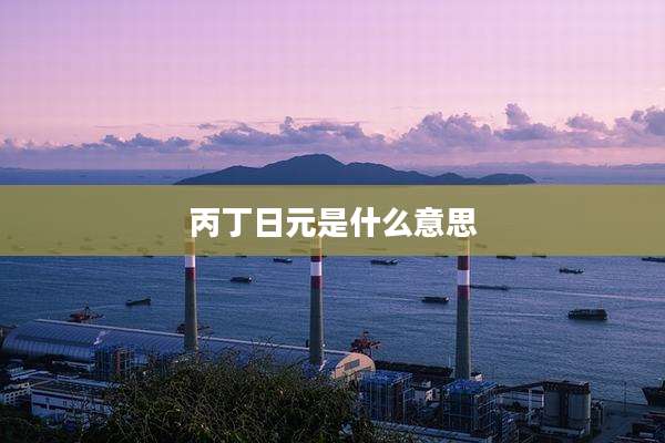 丙丁日元是什么意思
