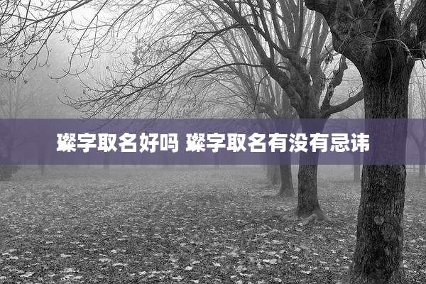 璨字取名好吗 璨字取名有没有忌讳