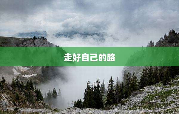 走好自己的路