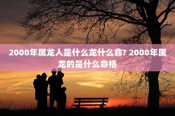 2000年属龙人是什么龙什么命? 2000年属龙的是什么命格
