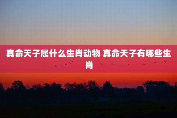 真命天子属什么生肖动物 真命天子有哪些生肖