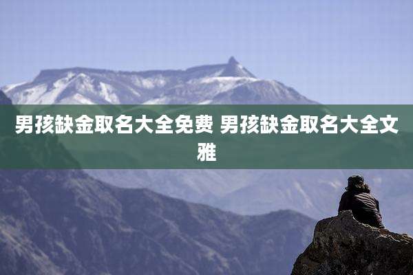 男孩缺金取名大全免费 男孩缺金取名大全文雅