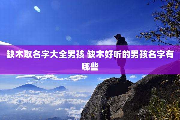 缺木取名字大全男孩 缺木好听的男孩名字有哪些
