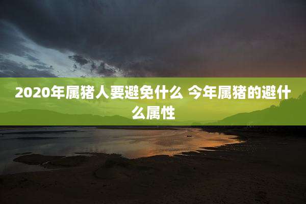 2020年属猪人要避免什么 今年属猪的避什么属性