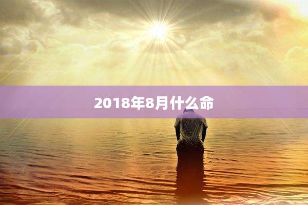 2018年8月什么命