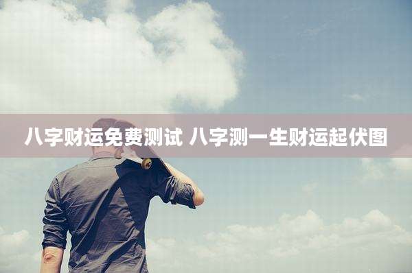 八字财运免费测试 八字测一生财运起伏图
