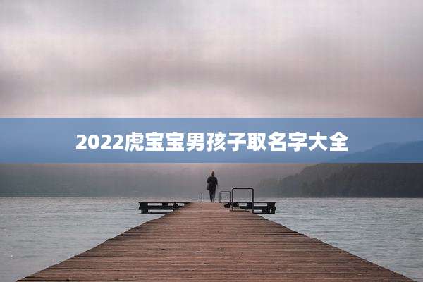 2022虎宝宝男孩子取名字大全