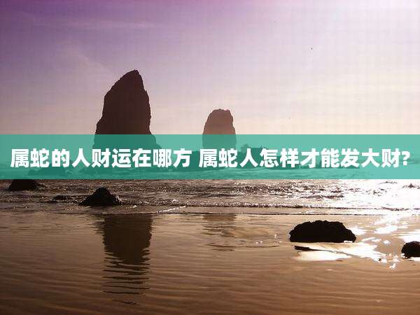 属蛇的人财运在哪方 属蛇人怎样才能发大财?