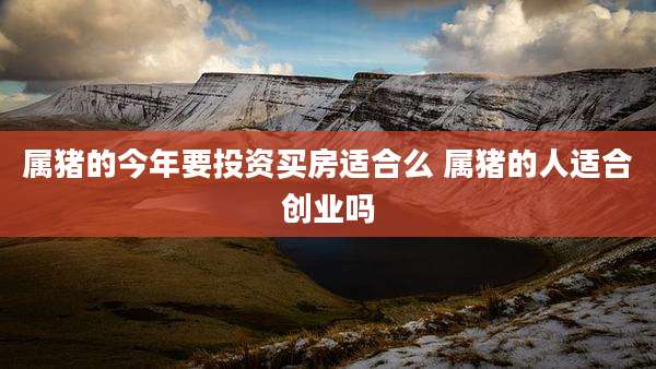 属猪的今年要投资买房适合么 属猪的人适合创业吗