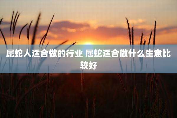 属蛇人适合做的行业 属蛇适合做什么生意比较好