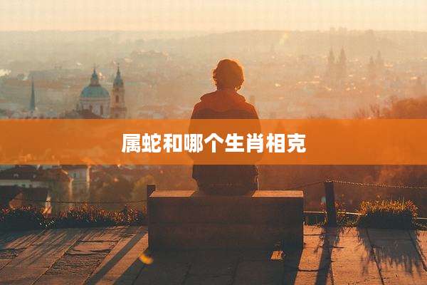 属蛇和哪个生肖相克