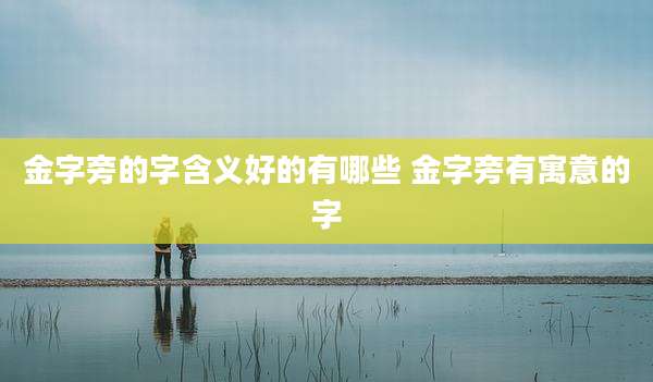 金字旁的字含义好的有哪些 金字旁有寓意的字