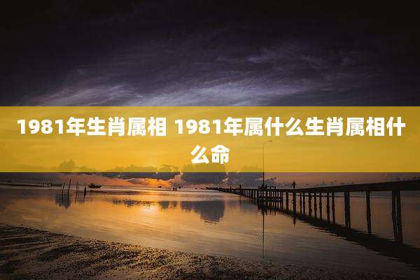 1981年生肖属相 1981年属什么生肖属相什么命