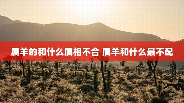 属羊的和什么属相不合 属羊和什么最不配