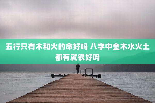 五行只有木和火的命好吗 八字中金木水火土都有就很好吗