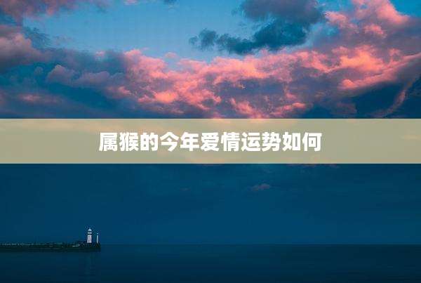 属猴的今年爱情运势如何