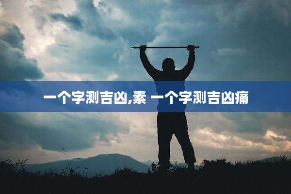 一个字测吉凶,素 一个字测吉凶痛