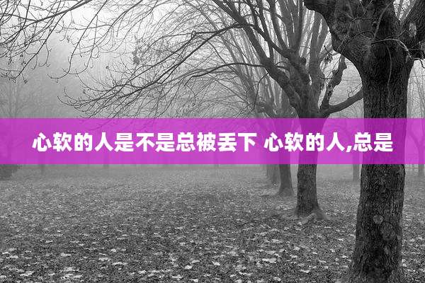 心软的人是不是总被丢下 心软的人,总是