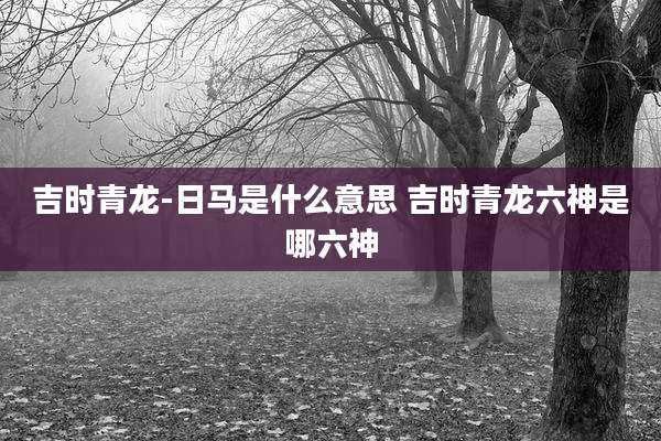 吉时青龙-日马是什么意思 吉时青龙六神是哪六神
