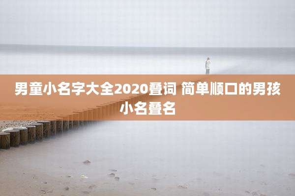 男童小名字大全2020叠词 简单顺口的男孩小名叠名