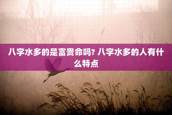 八字水多的是富贵命吗? 八字水多的人有什么特点