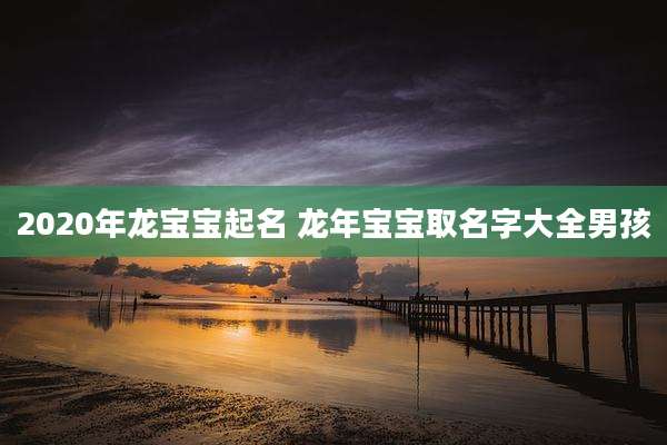 2020年龙宝宝起名 龙年宝宝取名字大全男孩