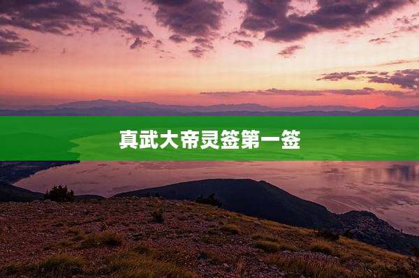 真武大帝灵签第一签