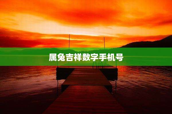 属兔吉祥数字手机号