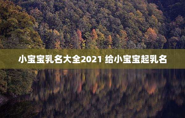 小宝宝乳名大全2021 给小宝宝起乳名