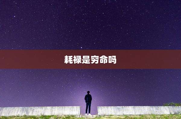 耗禄是穷命吗