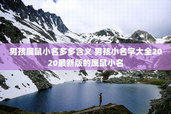 男孩属鼠小名多多含义 男孩小名字大全2020最新版的属鼠小名