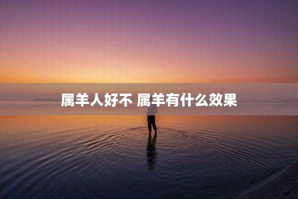 属羊人好不 属羊有什么效果