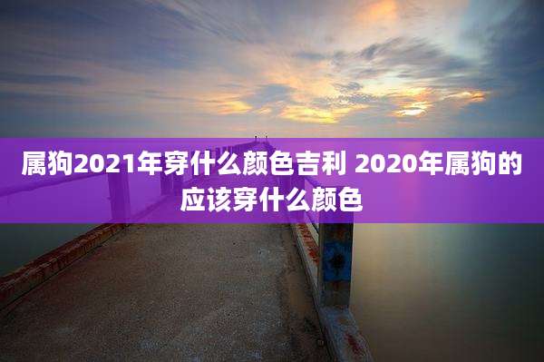 属狗2021年穿什么颜色吉利 2020年属狗的应该穿什么颜色