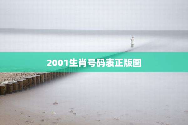 2001生肖号码表正版图