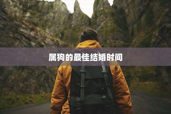 属狗的最佳结婚时间