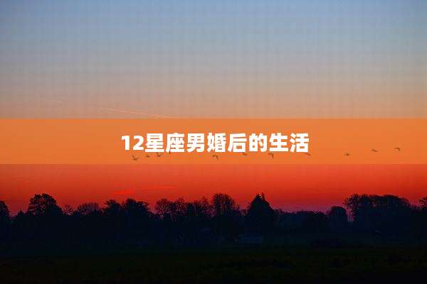 12星座男婚后的生活