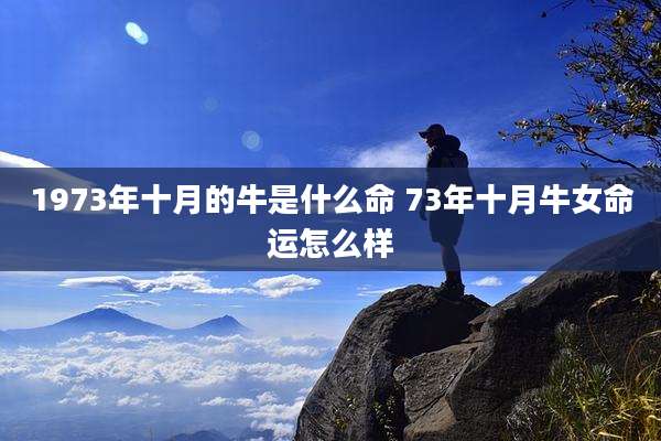1973年十月的牛是什么命 73年十月牛女命运怎么样