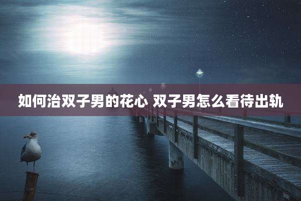 如何治双子男的花心 双子男怎么看待出轨