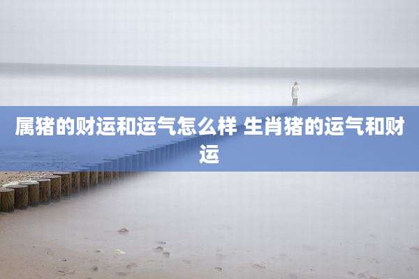 属猪的财运和运气怎么样 生肖猪的运气和财运