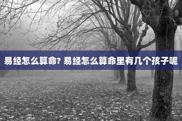 易经怎么算命? 易经怎么算命里有几个孩子呢