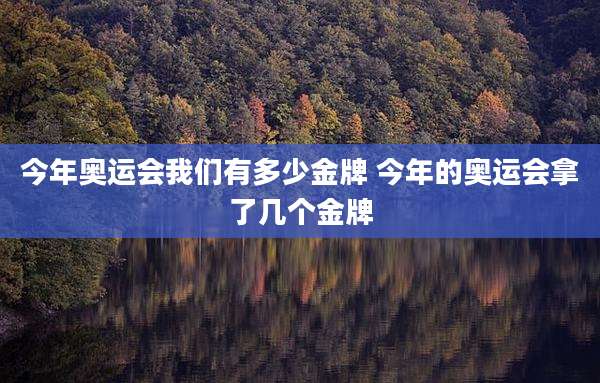 今年奥运会我们有多少金牌 今年的奥运会拿了几个金牌