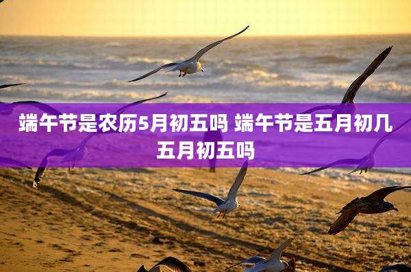 端午节是农历5月初五吗 端午节是五月初几五月初五吗
