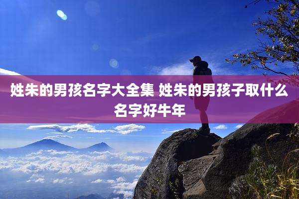 姓朱的男孩名字大全集 姓朱的男孩子取什么名字好牛年