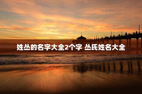 姓丛的名字大全2个字 丛氏姓名大全