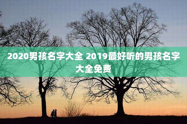 2020男孩名字大全 2019最好听的男孩名字大全免费