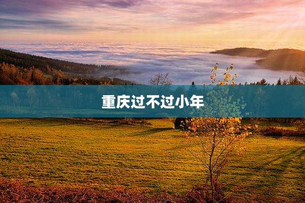 重庆过不过小年