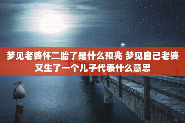 梦见老婆怀二胎了是什么预兆 梦见自己老婆又生了一个儿子代表什么意思