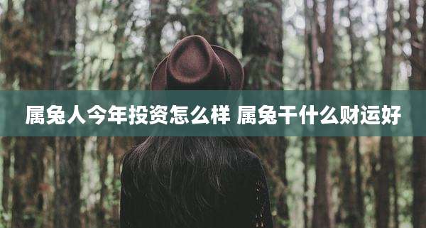 属兔人今年投资怎么样 属兔干什么财运好